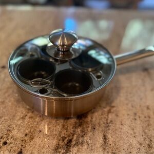 Resto Demeyere Stainless Steel Egg Poacher with Glass Lid! High quality like new